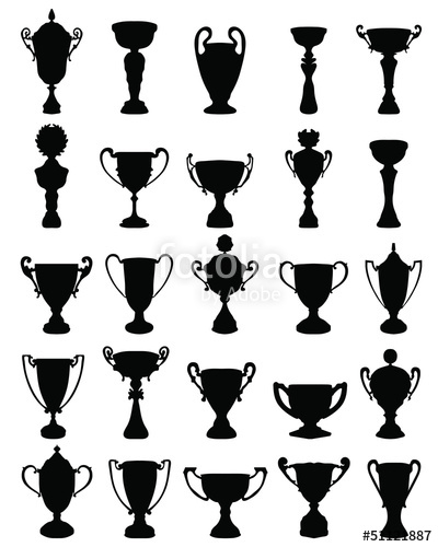 400x500 Trophy Cup Silhouette Vector Stock Image And Royalty Free Vector