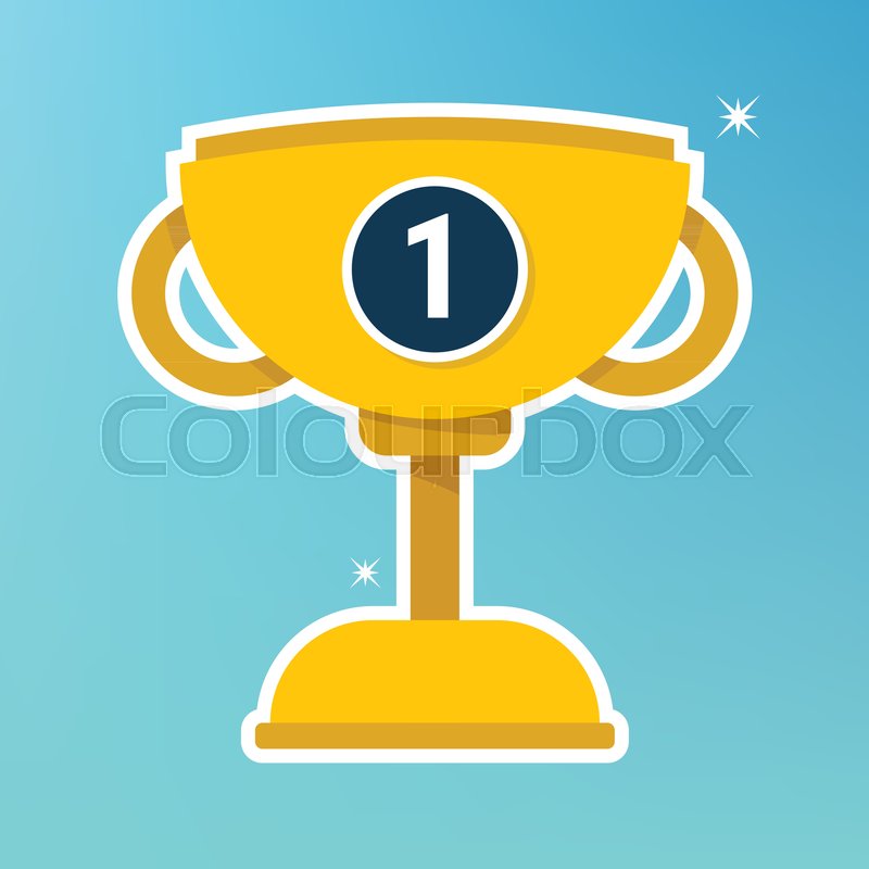 800x800 Vector Trophy Cup Flat Icon, Gold Cup. Stock Vector Colourbox