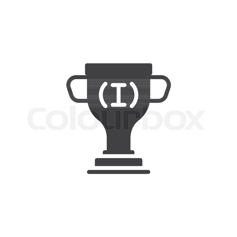 800x800 Trophy Icon Vector, Filled Flat Sign, Solid Pictogram Isolated On