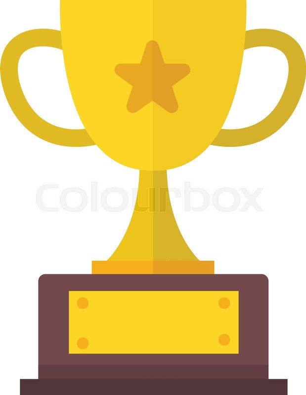 619x799 Vector Trophy Cup Flat Icon Stock Vector Colourbox