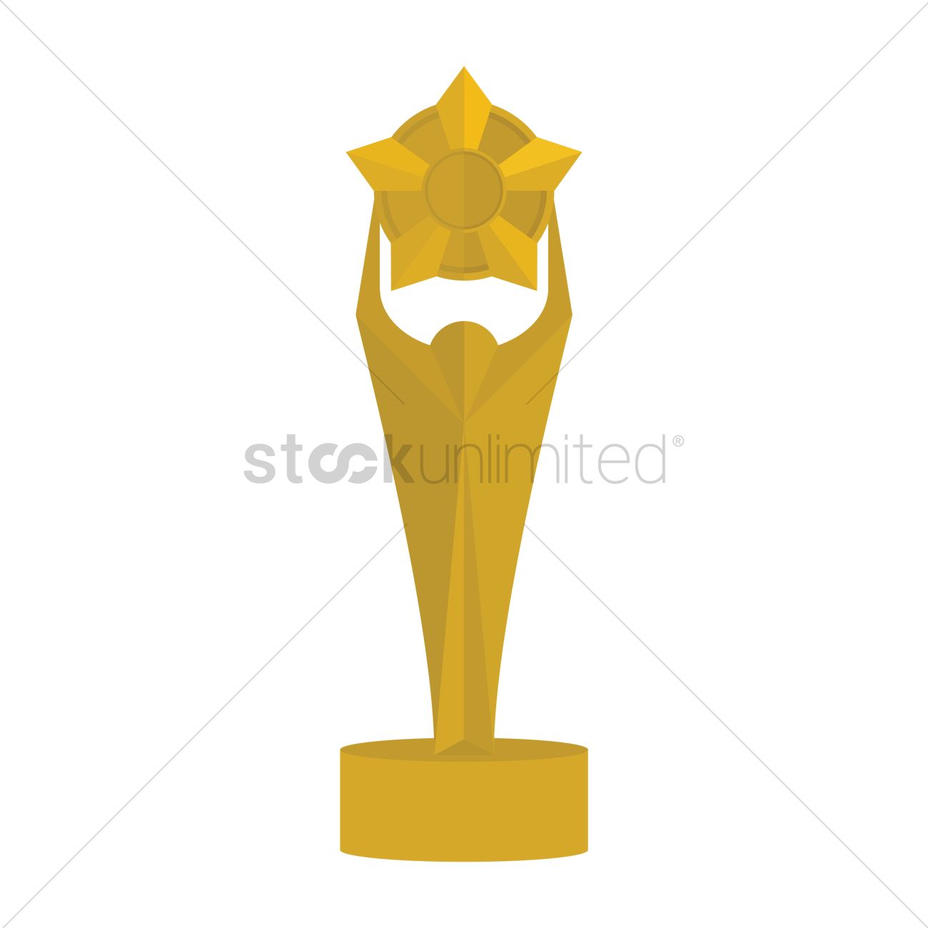 1300x1300 Free Star Trophy Vector Image