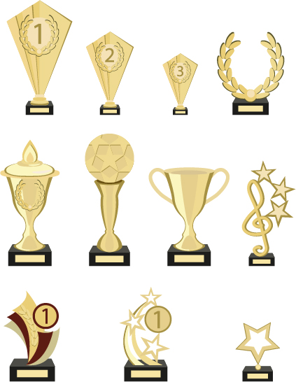 423x546 Gold Trophy Collection Vector Material 03 Free Download