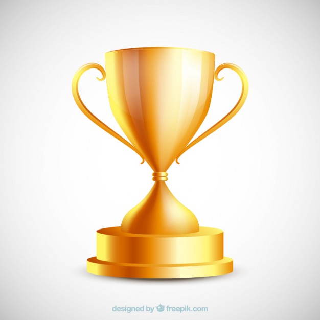 626x626 Golden Trophy Vector Free Download