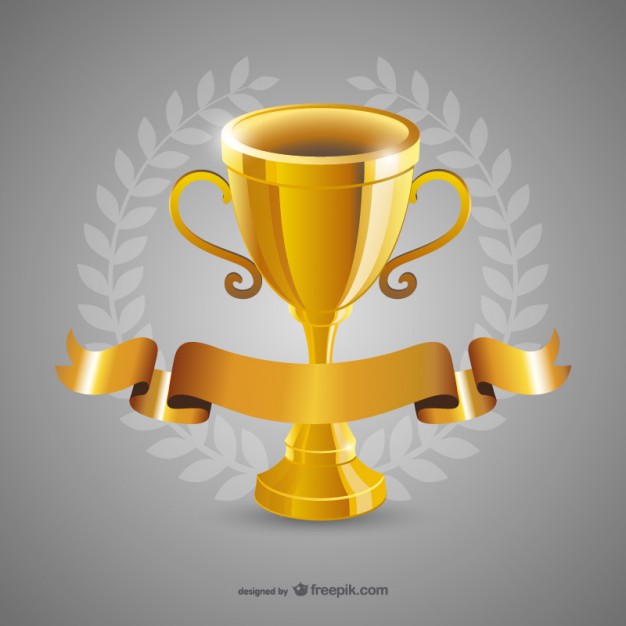 626x626 Golden Trophy Vector Free Download