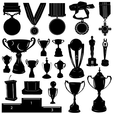 400x400 Medals And Trophies Silhouette Vector Free Vectors Ui Download