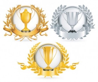 336x280 Yellow Gold Trophy Vector