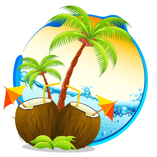 500x500 Tropical Elements Backgrounds Vector 03 Free Download