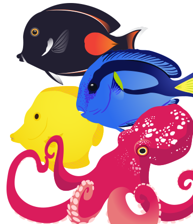 385x445 Tropical Fish