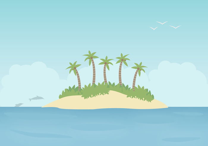 700x490 Tropical Island Vector