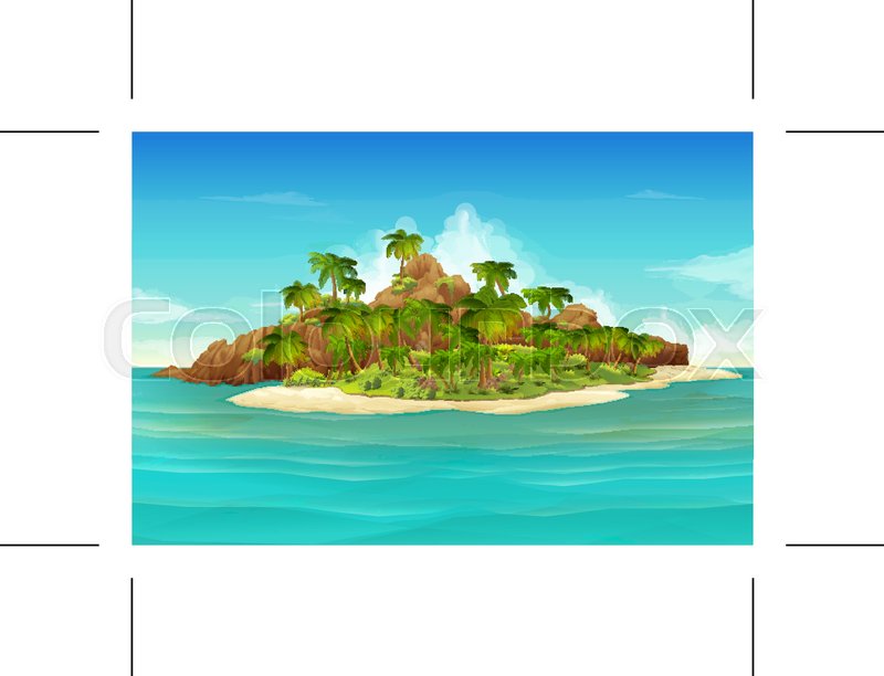 800x612 Tropical Island, Vector Background Stock Vector Colourbox