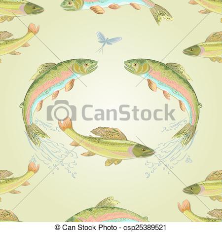 450x470 Seamless Texture American Trout And Ephemera Carnivore Jumps