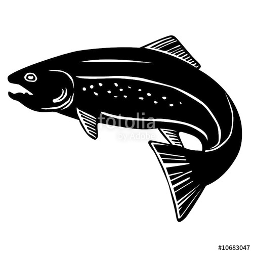 500x500 Trout Fish Vector Stock Image And Royalty Free Vector Files On