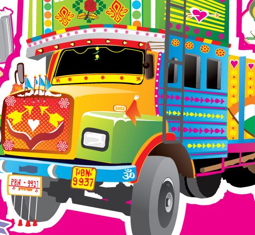 524x482 Truck Clipart Indian Truck