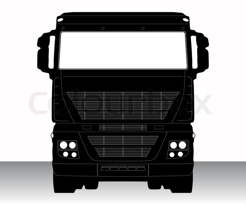 800x667 Vector Illustration Of Single Isolated Truck Icon Stock Vector