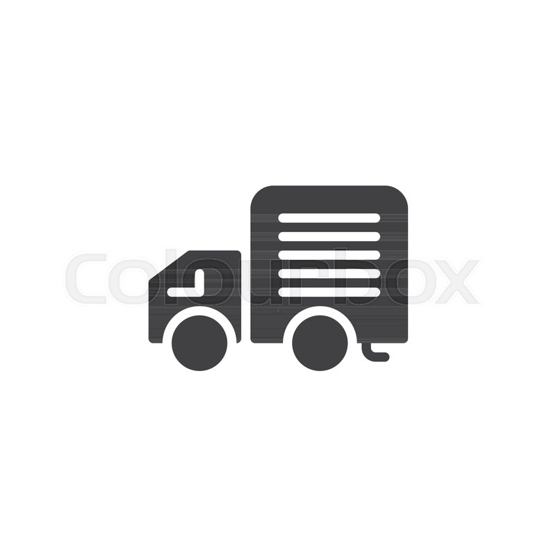 800x800 Delivery Truck Icon Vector, Filled Flat Sign, Solid Pictogram