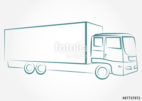500x354 Truck Outline Vector Stock Photo And Royalty Free Images On