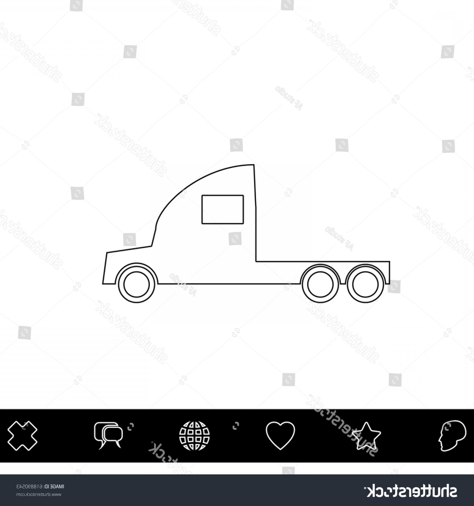 1800x1920 Cargo Truck Black Outline Vector Icon Shopatcloth