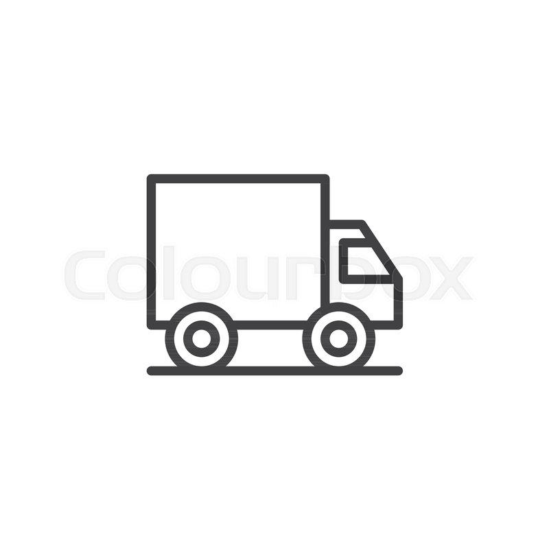 800x800 Delivery Truck Outline Icon. Linear Style Sign For Mobile Concept