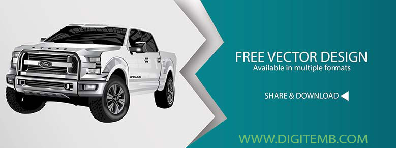 779x291 Magnificent Ford Truck Vector Design