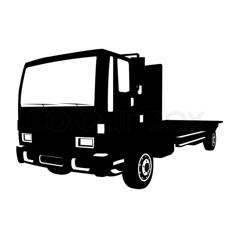 800x800 Small Black Truck, Vector Illustration Stock Vector Colourbox