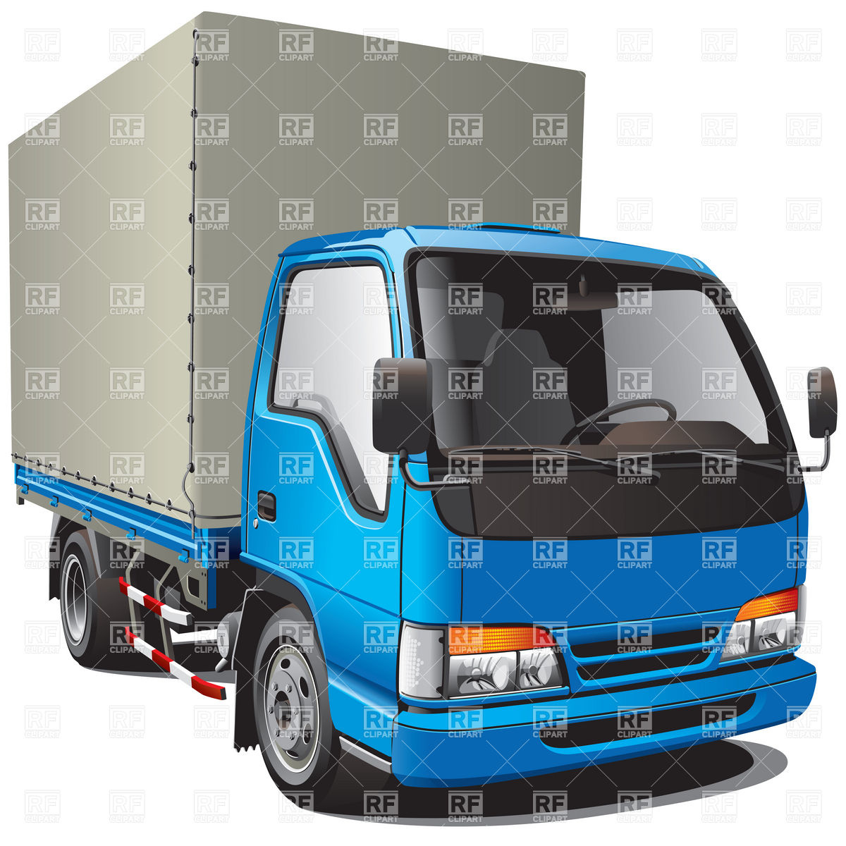1200x1200 Small Blue Cargo Truck Vector Image Vector Artwork Of