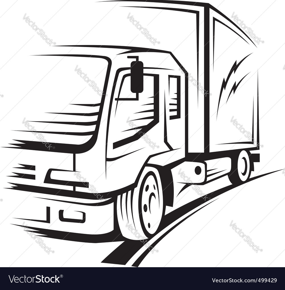 1000x1017 Truck Vector Group With Items