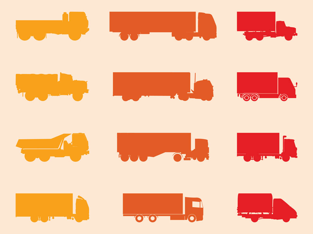 1024x765 Trucks Silhouettes Set Vector Art Amp Graphics