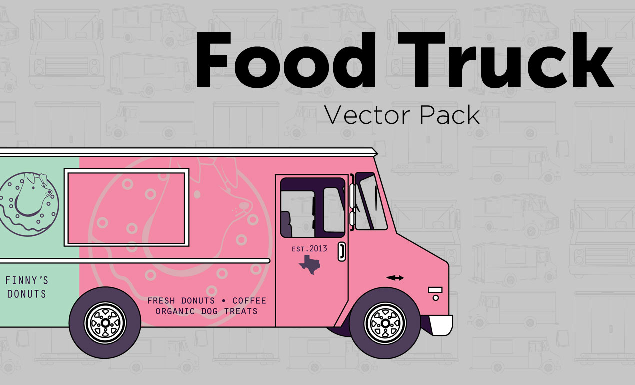1270x770 Food Truck Vector Pack