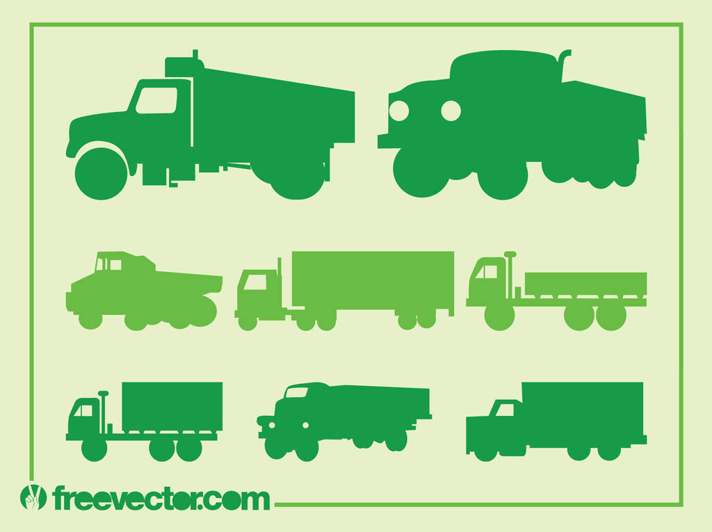 1024x765 Trucks Silhouette Set Vector Art Amp Graphics
