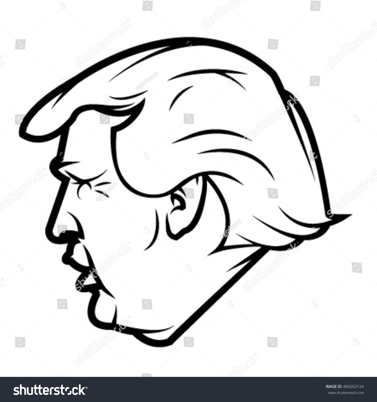 1500x1600 Collection Of Donald Trump Drawing Outline High Quality
