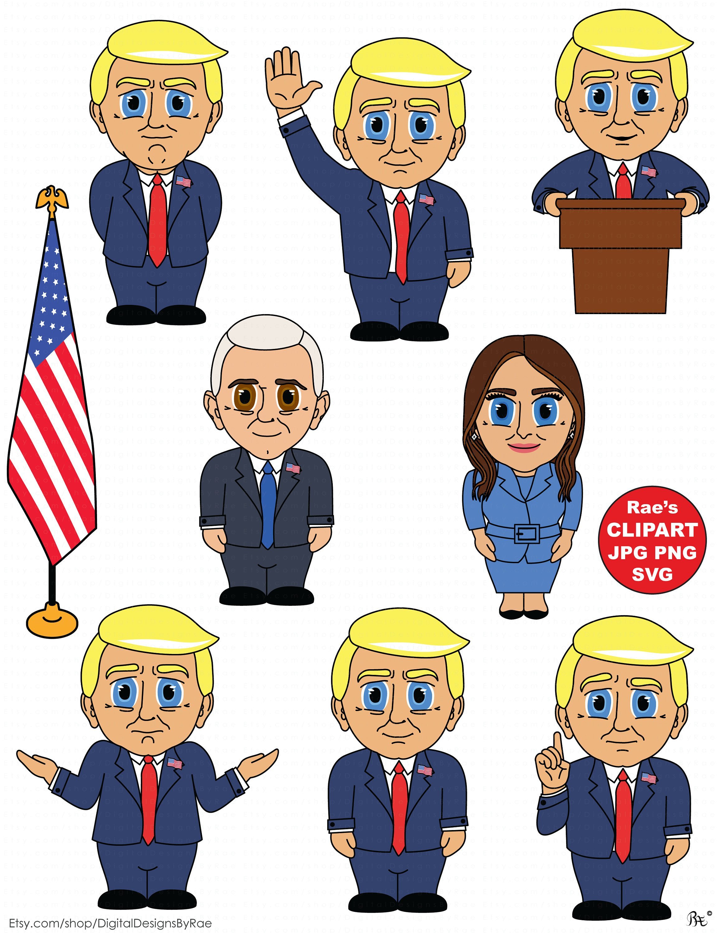 2318x3000 Trump Pence Flag Vector Art
