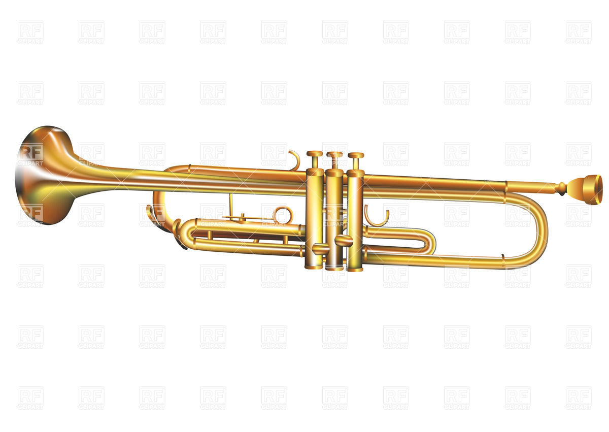 1200x851 Trumpet Isolated On White Background Vector Image Vector Artwork