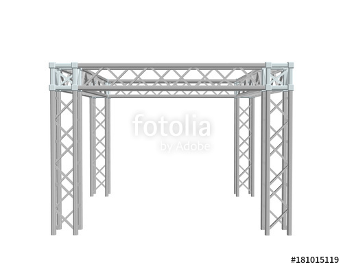 500x389 Truss Construction. Isolated On White Background. 3d Vector