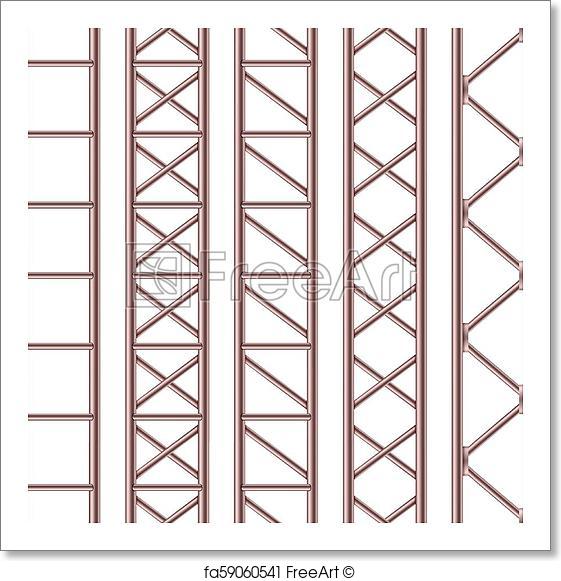 561x581 Free Art Print Of Creative Vector Illustration Of Steel Truss