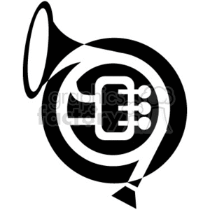 300x300 Royalty Free Black And White Tuba 374825 Vector Clip Art Image