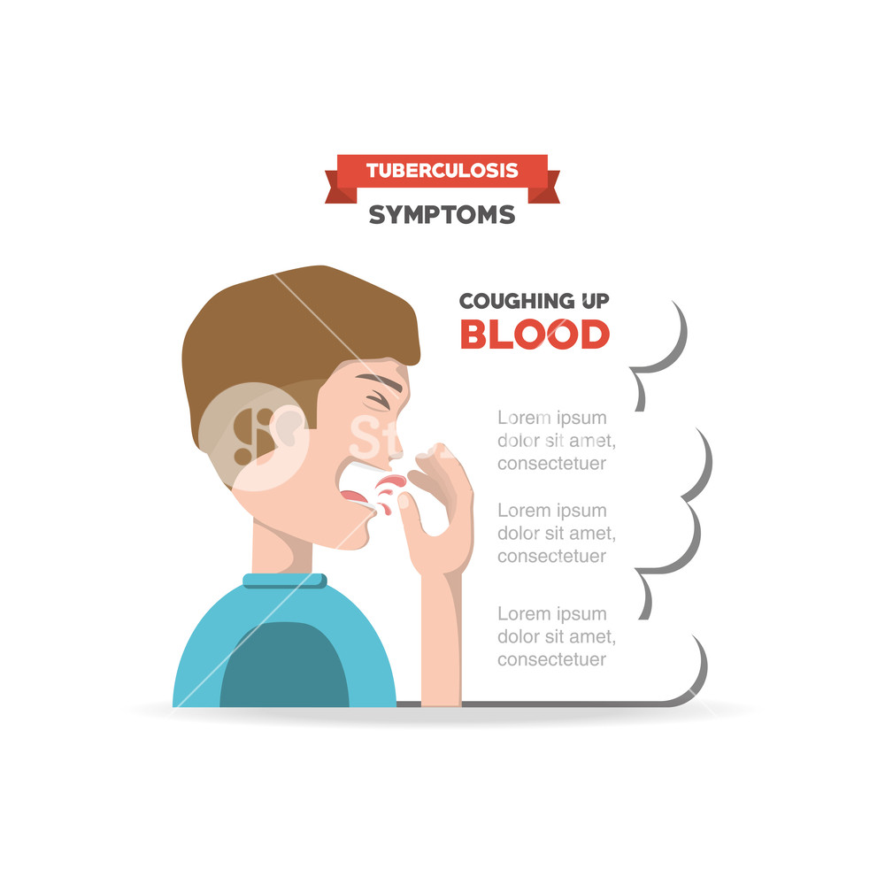 1000x1000 Tuberculosis Infographic Design With A Man Coughing Up Blood Over