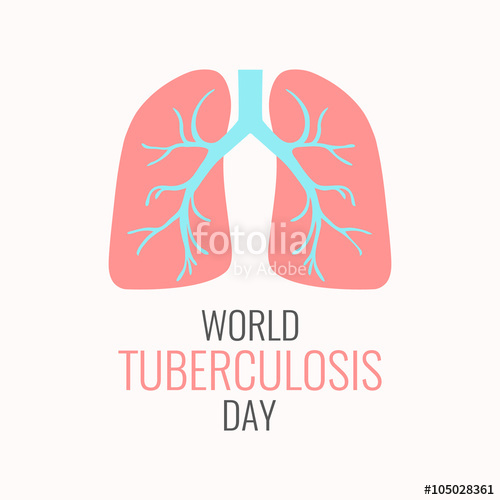 500x500 World Tuberculosis Day Poster With Illustration Of Lungs