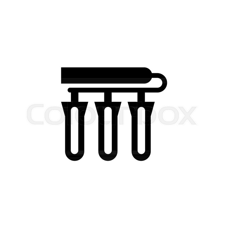 800x800 Test Tube Vector Icon. Simple Flat Symbol On White Background
