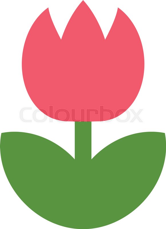 581x800 Tulip Flower Vector Icon Stock Vector Colourbox
