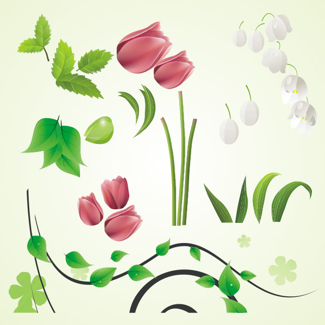646x646 Free Vector Pink Tulip Elements Vector Art Amp Graphics