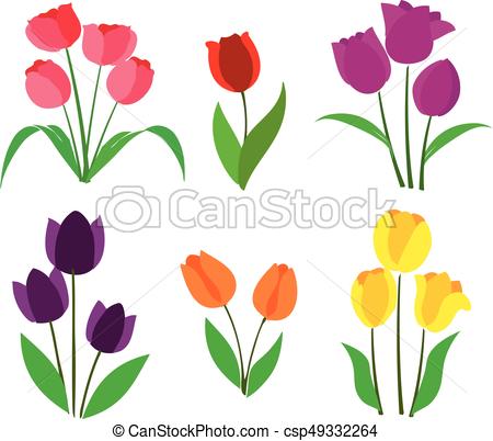 450x402 Tulipanes, Vector, Coloreado. Imagen, Vector.