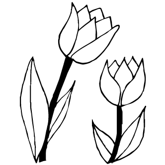 332x332 Vector De Tulipanes