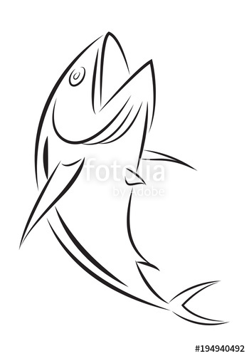 350x500 Graphic Fishing Tuna, Vector Stock Image And Royalty Free Vector
