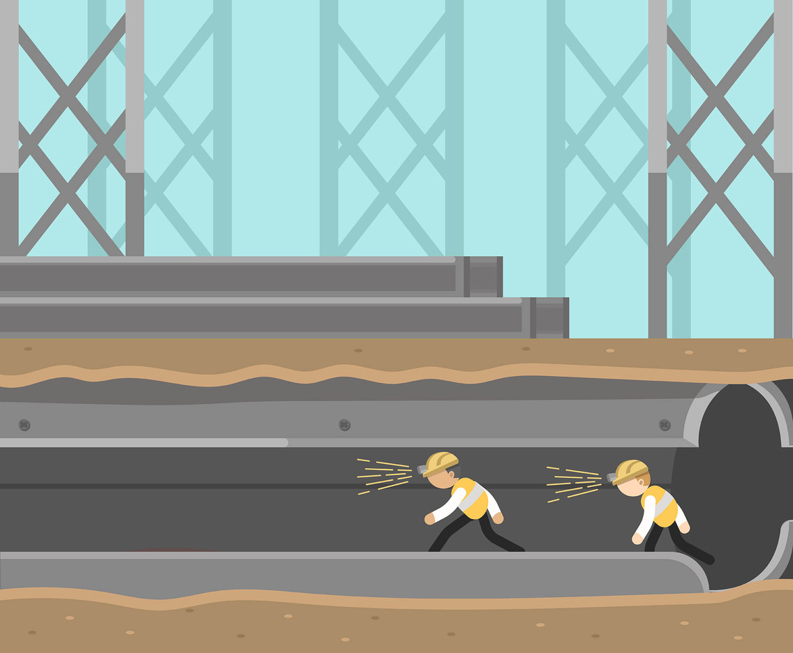 1136x936 Tunnel Construction Vector Vector Art Amp Graphics