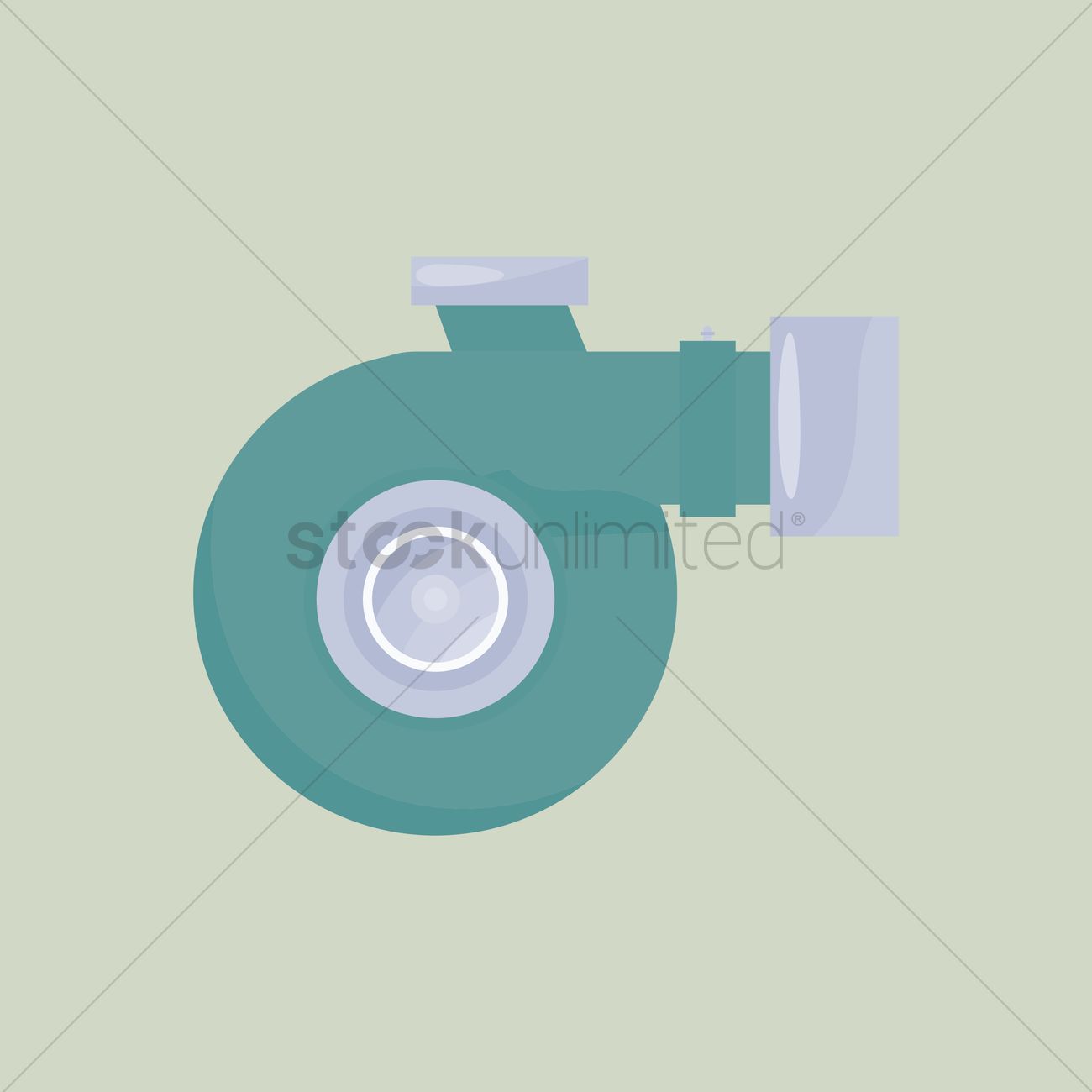 1300x1300 Turbocharger Vector Image