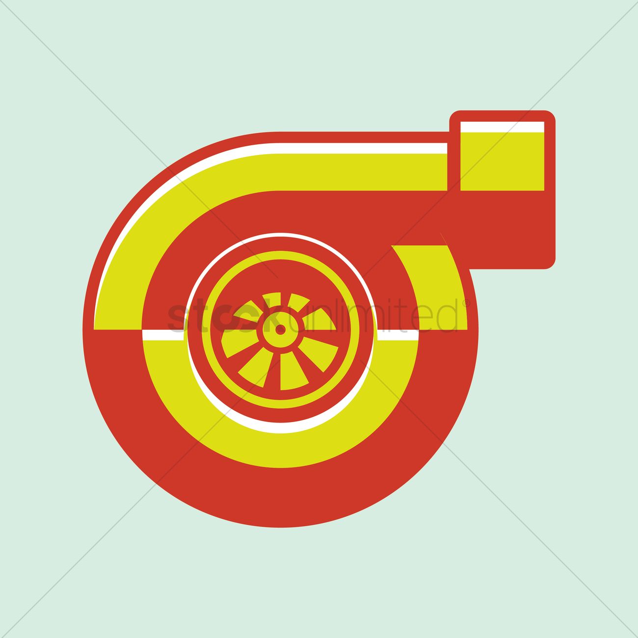 1300x1300 Turbocharger Vector Image