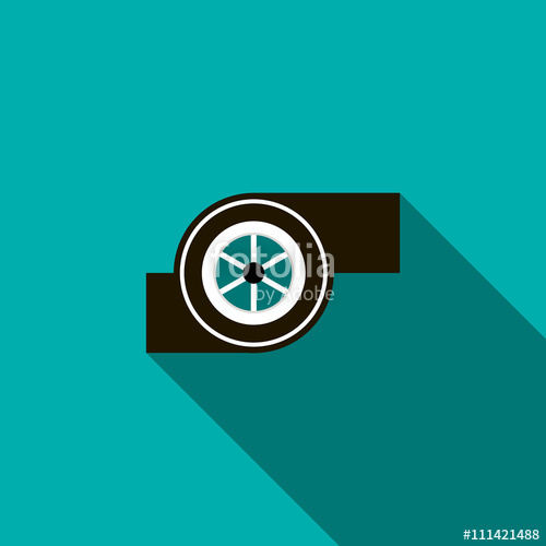 500x500 Turbocharger Icon In Flat Style Stock Image And Royalty Free