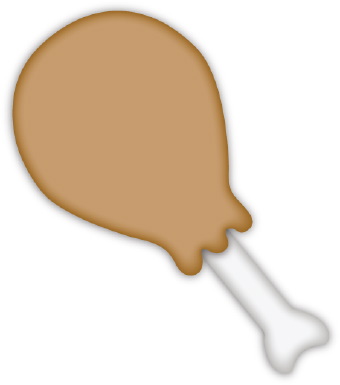 340x385 Chicken Turkey Leg Stock Vector 45226978