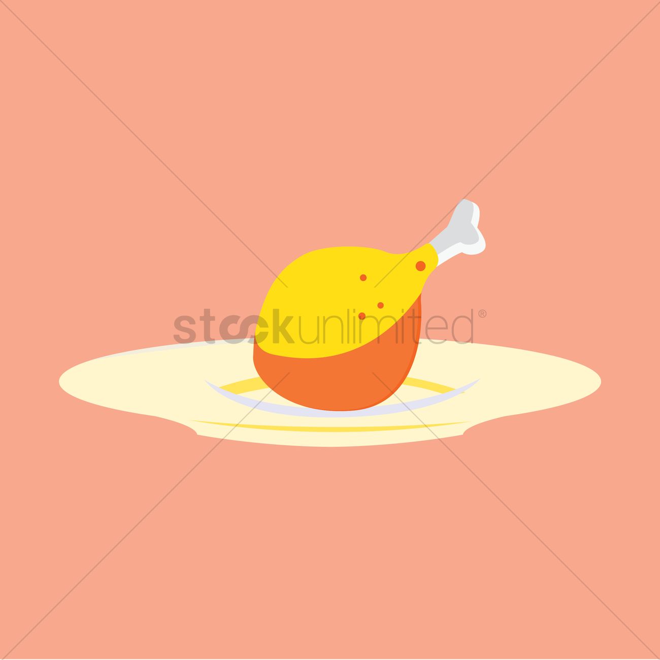 1300x1300 Free Turkey Leg Vector Image