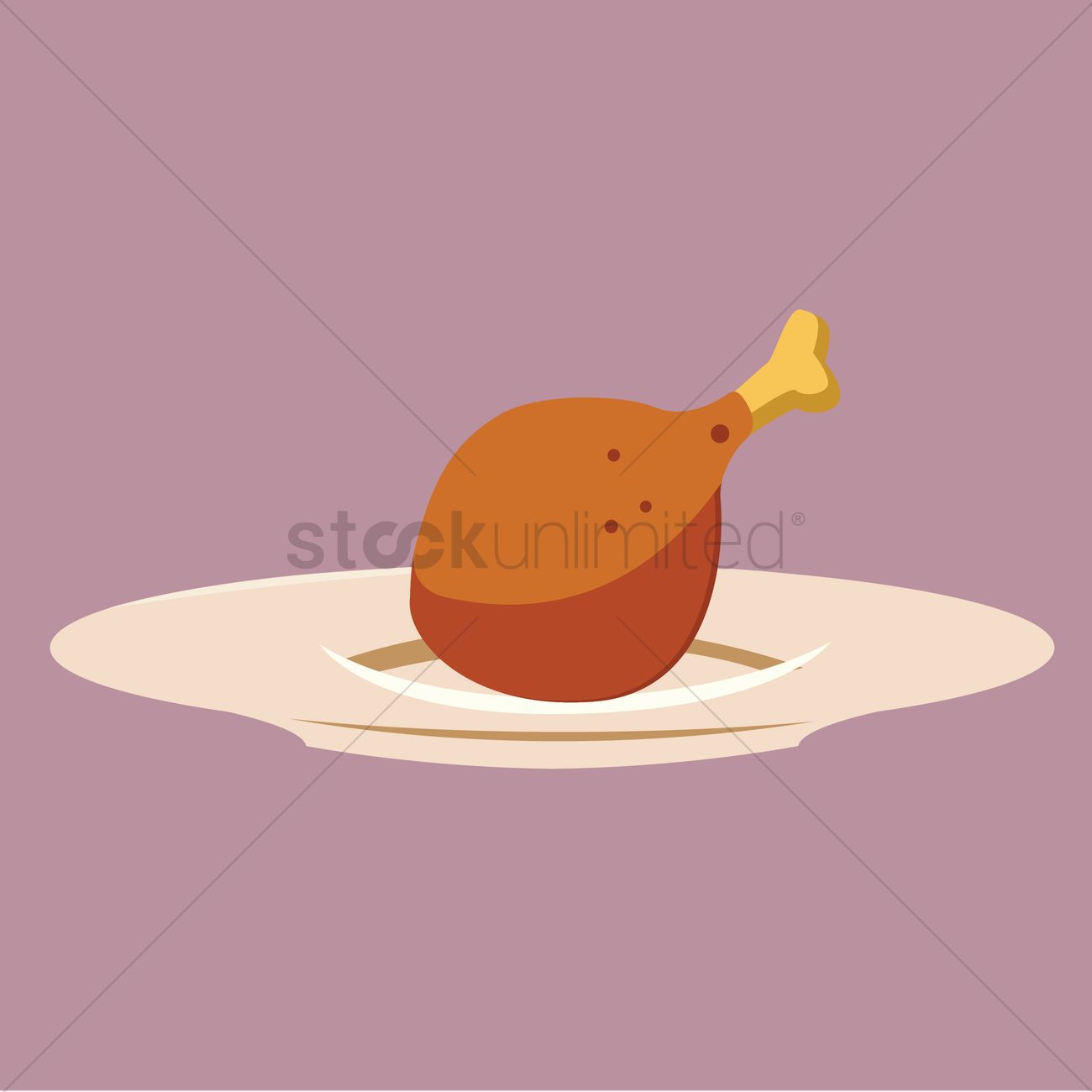 1300x1300 Free Turkey Leg Vector Image
